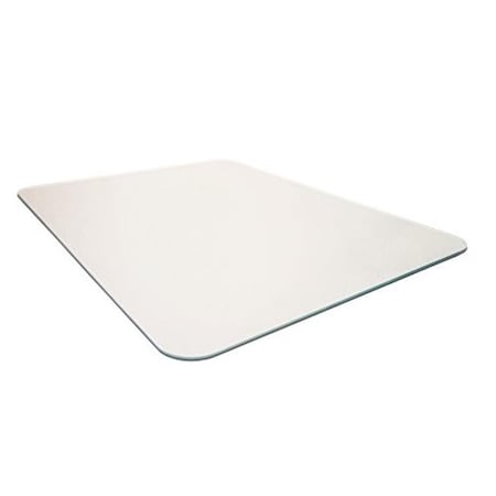 Floortex Chair Mat, Tempered Glass, 0.2 in Thick, Crystal Clear, 36 in W x 48 in L FC123648EG